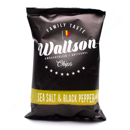 Zakje Waltson chips - Sea salt and black pepper (125 g)